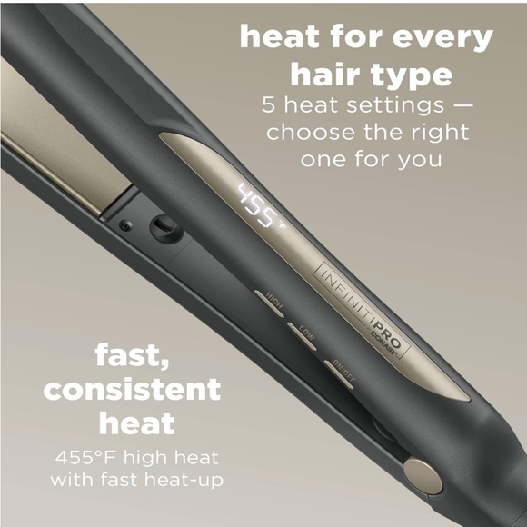 NIB INFINITIPRO BY CONAIR 1’ Tourmaline Ceramic Flat Iron - Picture 2 of 8